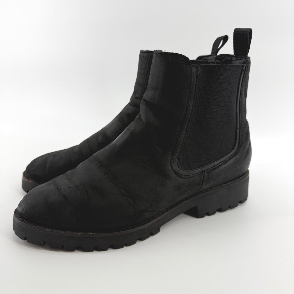 Thursday‎ Boot Co Legend Chelsea Boots Womens 9.5 Black Matte Leather Lug Sole